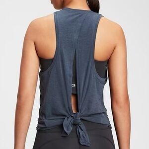 GapFit Breathe Women's Navy Tank Top with Open Back